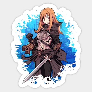 Fantasy RPG Game Anime Character - Anime Shirt Sticker